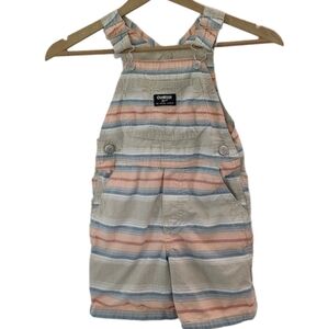 OshKosh Baja Stripe Canvas Shortall - 2T